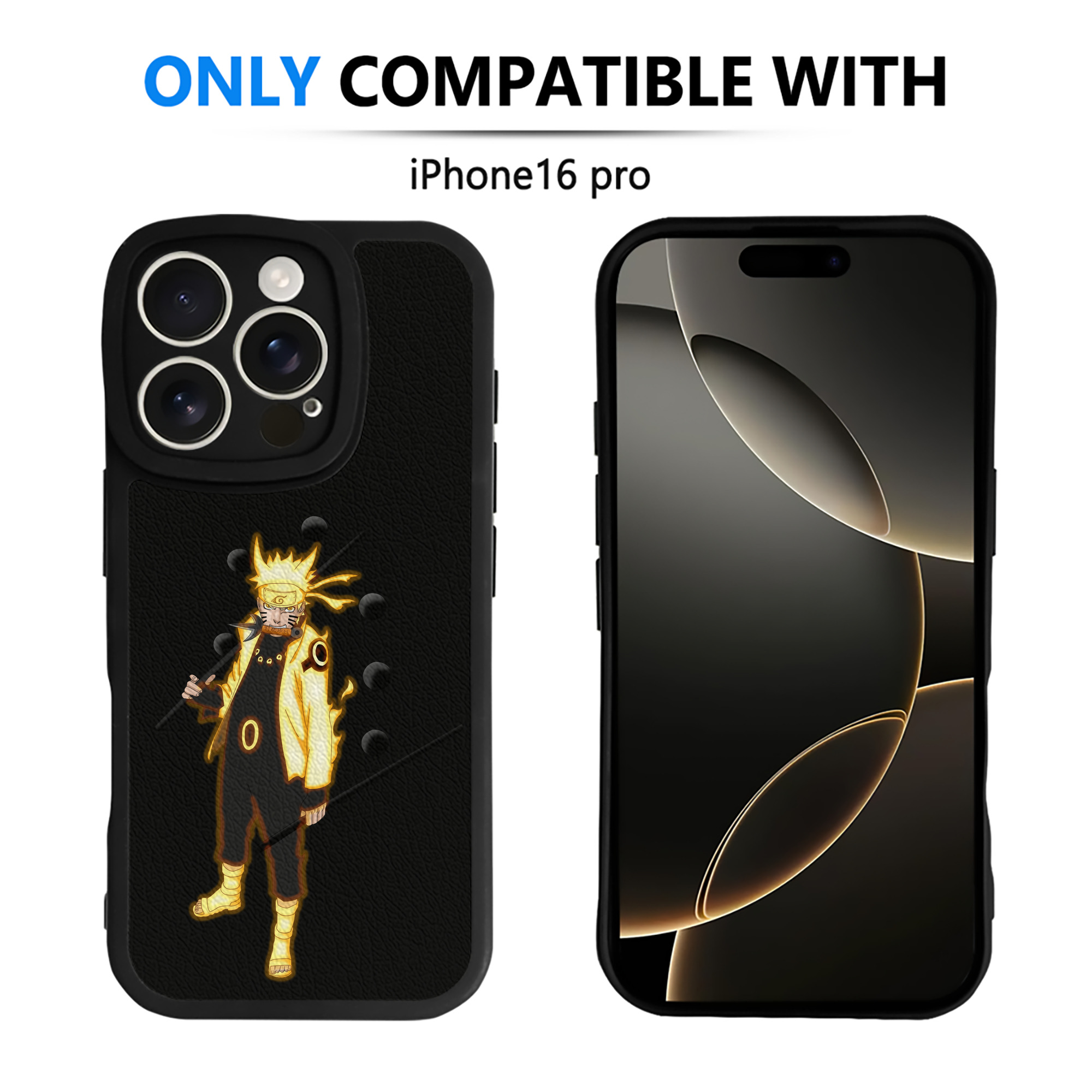 （画像用） NARUTO -ナルト- うずまき ナルト Uzumaki Naruto 【iPhone 16シリーズ対応】シリコンスマホケース（レザー調） 材質：シリコン